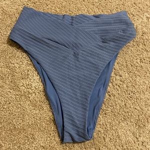 aerie high waisted crossover cheeky bikini bottoms